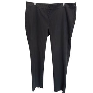 Eileen Fisher Black Side Zip Ankle‎ Pants Stretch Slit Hem Minimalist Career L
